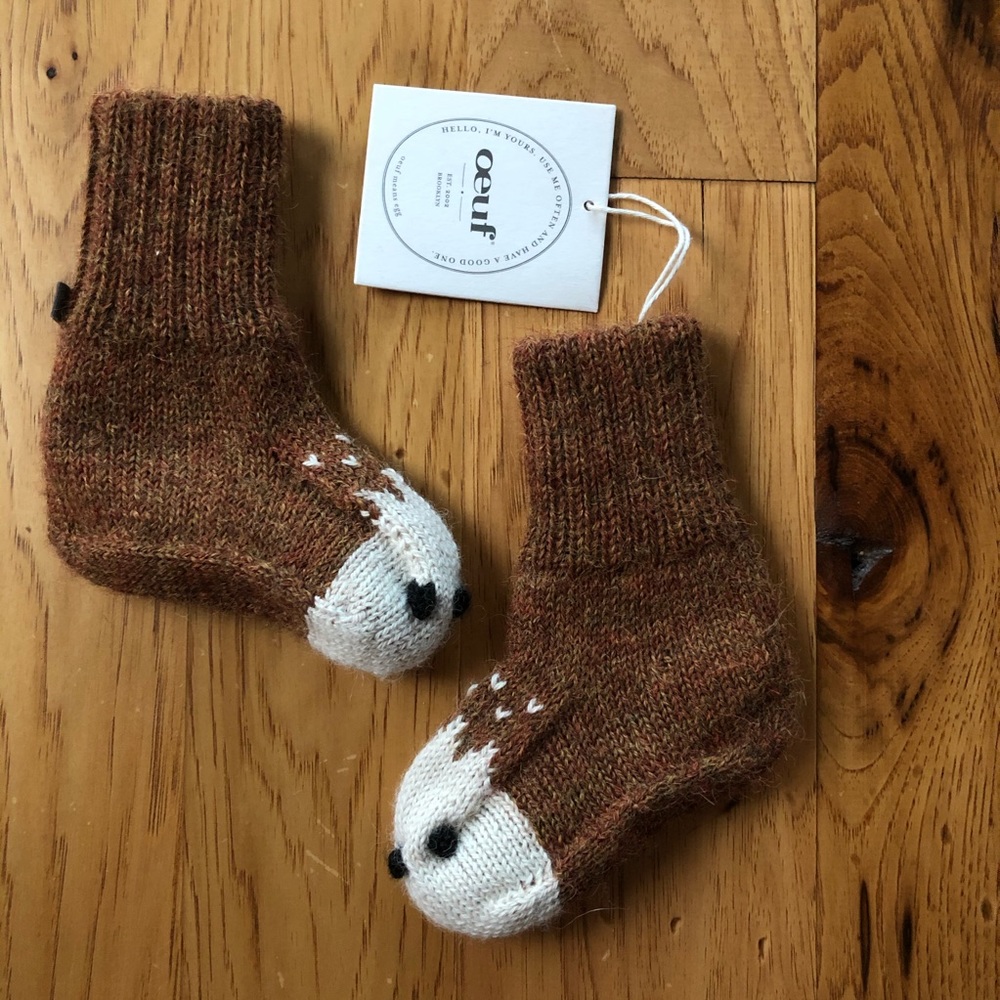 OEUF bambi baby sweater booties